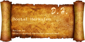 Dostal Herkules névjegykártya
